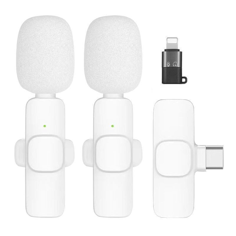 録画アンカー ライブブロードキャスト ワイヤレスラベリアマイク 1対2携帯電話ライブブロードキャスト Bluetooth ミニビデオラジオマイク|undefined