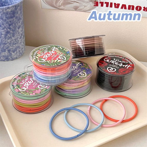100 barrels of thick and thin rubber band hair ties Korean high-elastic hair tie seamless headband accessories