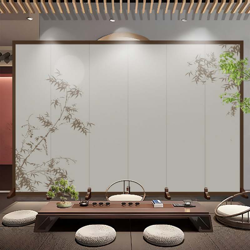 Pantalla de estilo chino sala de estar puerta de entrada cubierta oficina hotel paisaje pintura plegable pantalla plegable móvil clásica