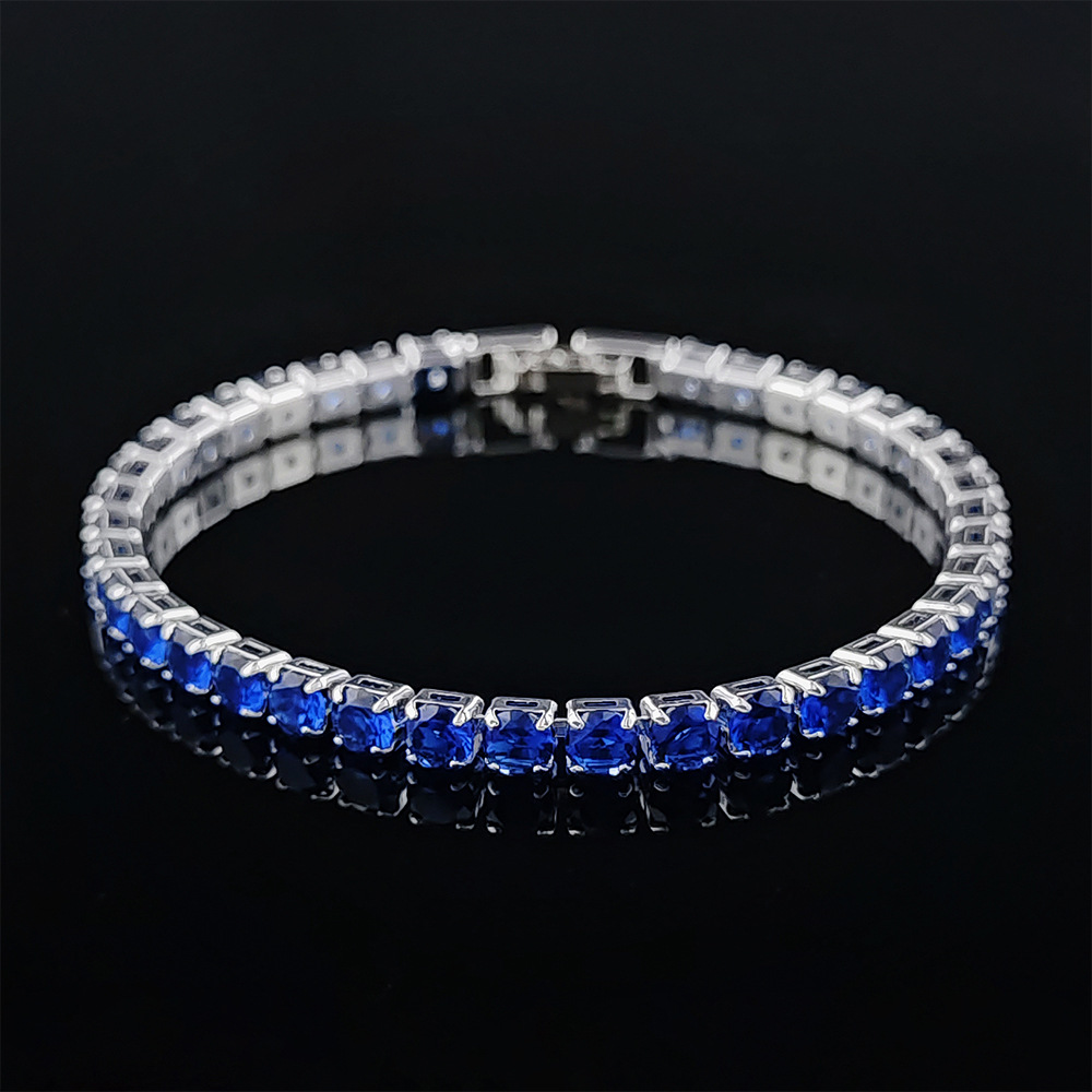 Hip Hop Tennis Armband Handstück Mehrfarbiges Zirkon Armband Damen Volldiamant Nicht verblassend S5787_voghion.com