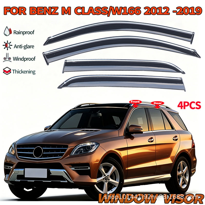 Applicable to 2012-2019 Mercedes ml W166 Window Visor Injection Molded Rain Guard Cross-Border