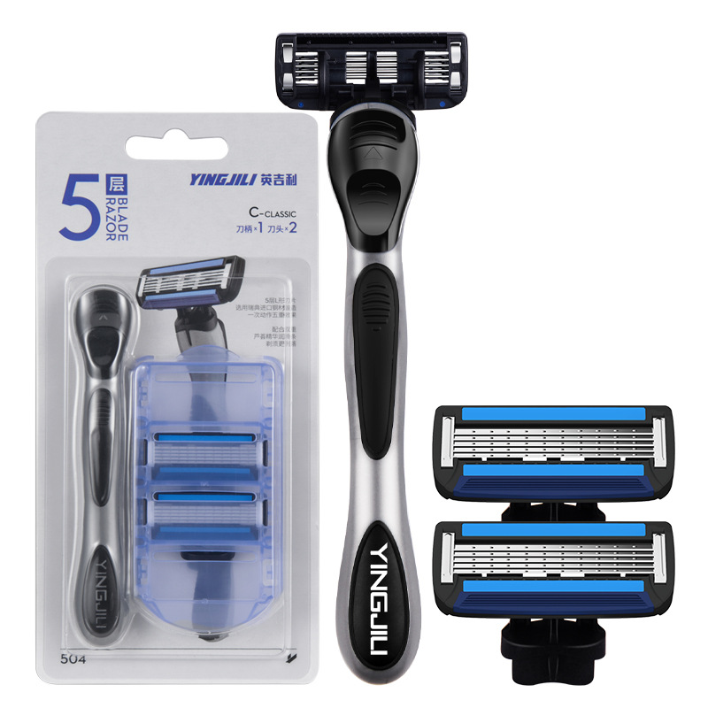 British men's manual Shaver five-layer razor head razor razor anti-scratch 5-layer razor wholesale