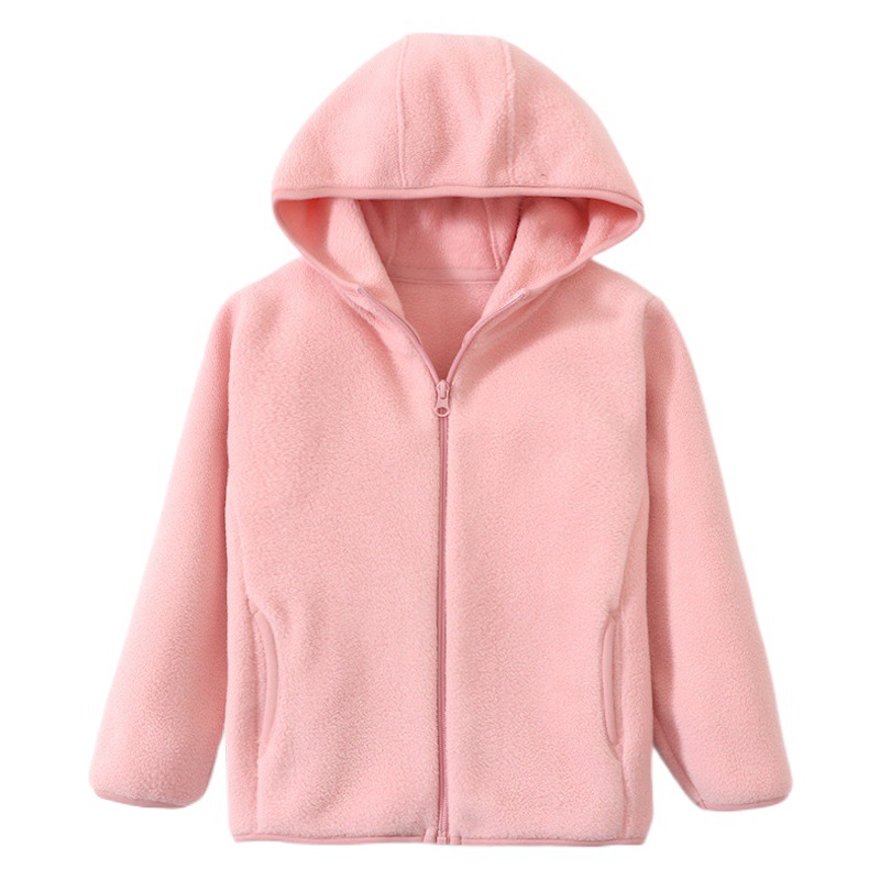 Children's Autumn and Winter Polar Fleece Coat Thickened Warm Breathable Cardigan Jacket for Children and Children Fashionable School Uniform Warm