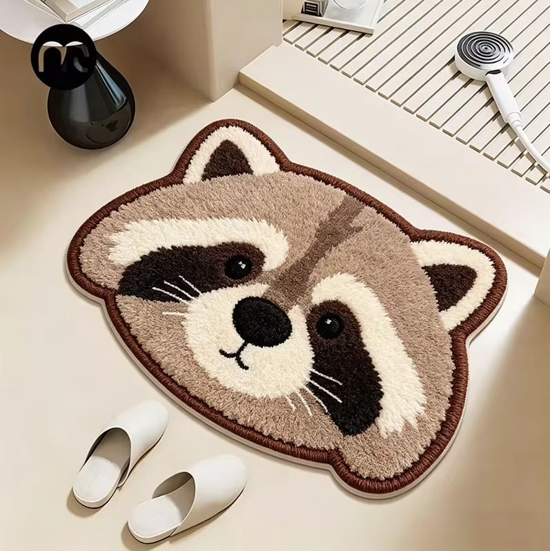 Cross-border best-selling Korean-style apple imitation cashmere bathroom absorbent cooling foot mat, skin-friendly soft bedroom floor mat, available for dropshipping