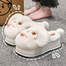 可爱棉拖鞋女款秋冬季2025新款防滑厚底保暖加绒毛毛防滑棉拖女士
