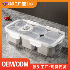 冷蔵庫用保存容器、仕切り付き、透明、食器洗い機対応、プラスチック製、密閉、漏れ防止、ピクニック、冷蔵庫収納、アマゾン