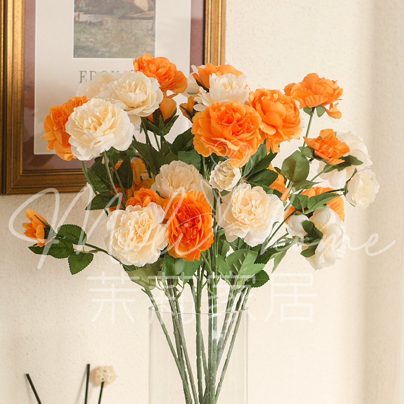 Artificial Peonies, Faux Flowers, Furniture Decorations, Fake Flowers for Dining Tables, Wedding Centerpieces, and Home Decor