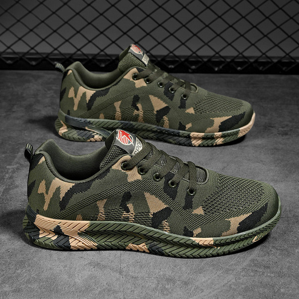 Cloth insulated camouflage demi-season sneakers for men and women…