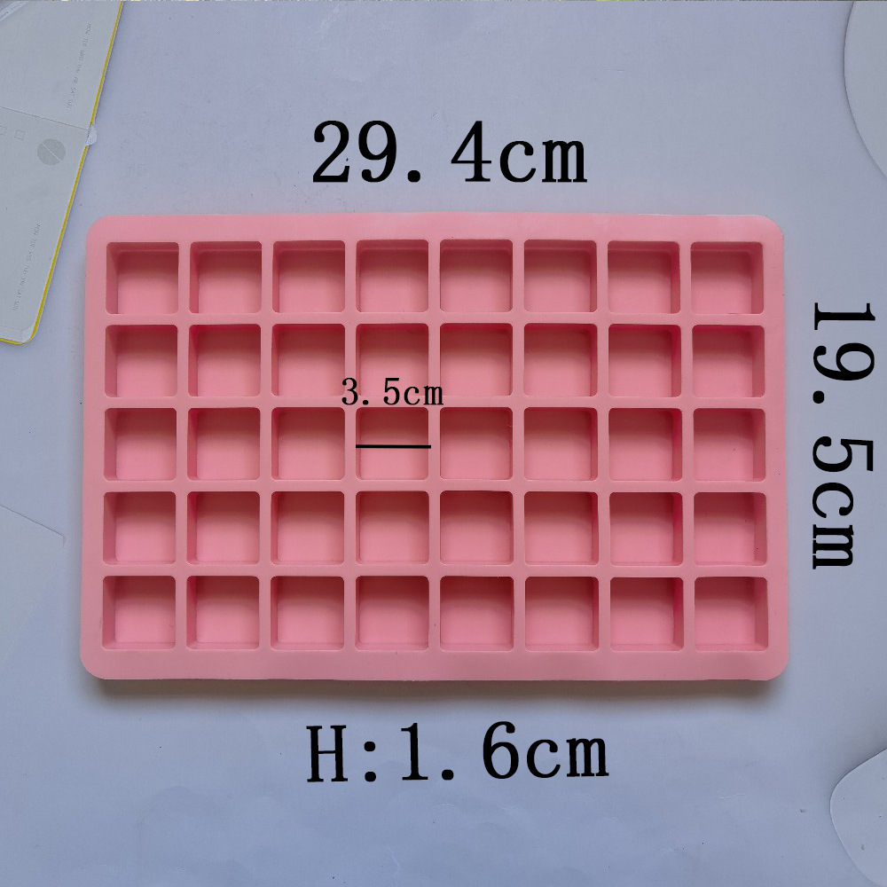 40 rejilla de hielo cuadrada continua 228 molde de silicona pastel helado pudín molde de postre jabón utensilios para hornear
