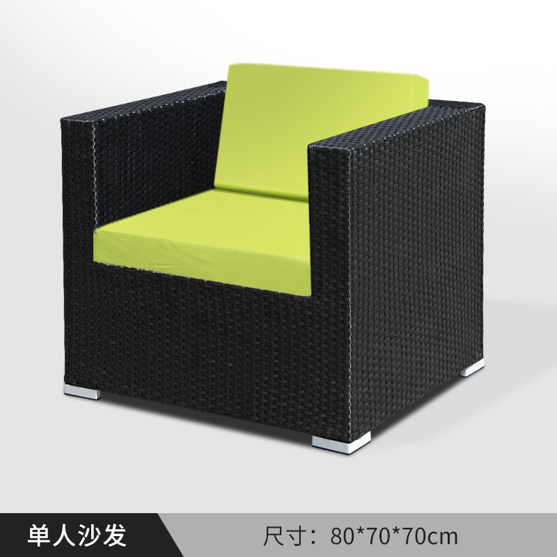 Nórdico de gama alta patio al aire libre cuerda tejida mesa y silla casa pequeña silla combinación patio jardín sillón mesa individual y silla