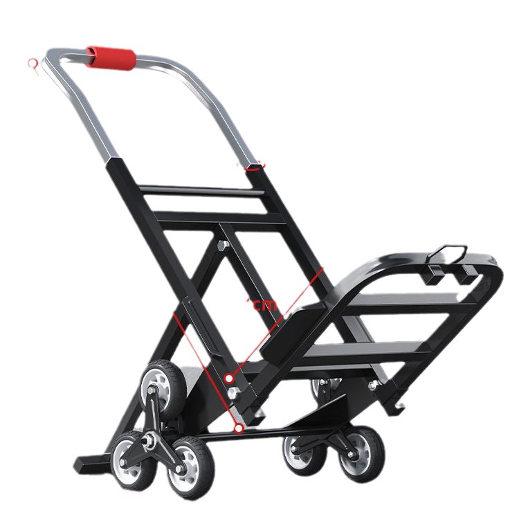 Carretilla para subir escaleras, carrito para subir escaleras, carrito de mano para subir y bajar escaleras, carrito portátil plegable para transportar mercancías, no eléctrico para uso doméstico.