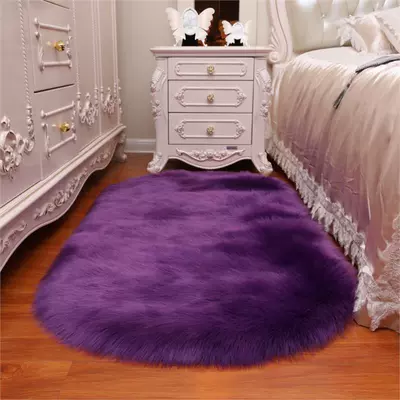 Cabinet Blanket Full-Cover Commercial Splicing: Car Carpet - purple-6090cm-oval