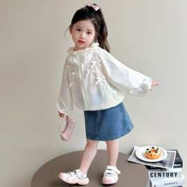 女小童防晒衣夏季2025新款儿童连帽外套小女孩夏装薄款空调服上衣