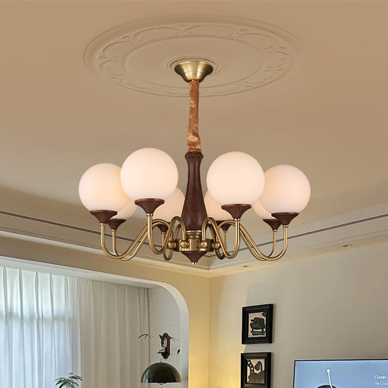 lámpara de viento medieval lámpara de sala de estar vintage francesa frijoles mágicos lámpara de comedor retro dormitorio principal lámpara americana 397L