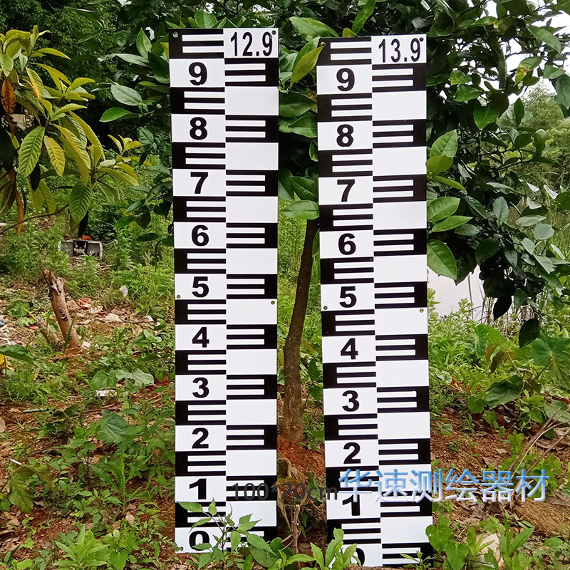 白底黑字大坝 监控观测水位标尺 视频观测不锈钢烤漆水尺 水文尺