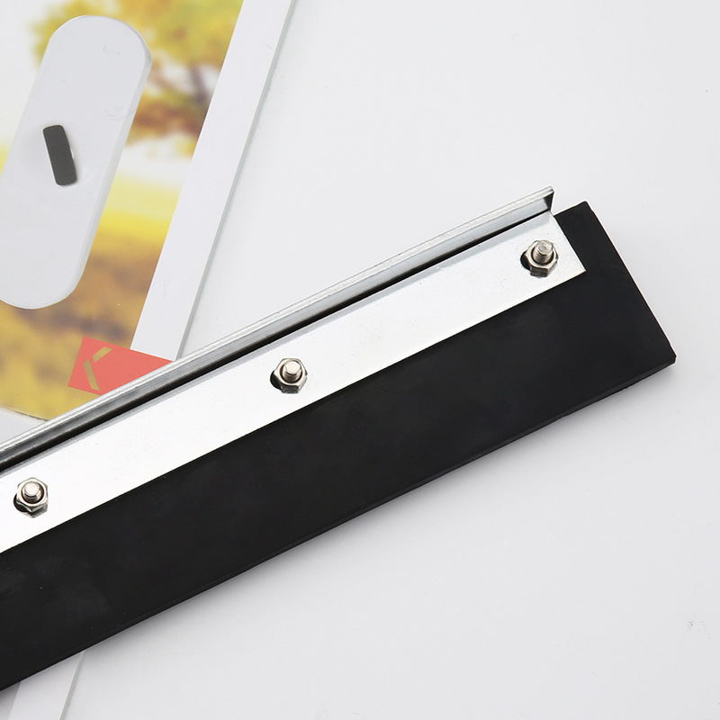 Stainless steel floor wiper floor scraper large silicone floor push water hanging device toilet rubber scraper