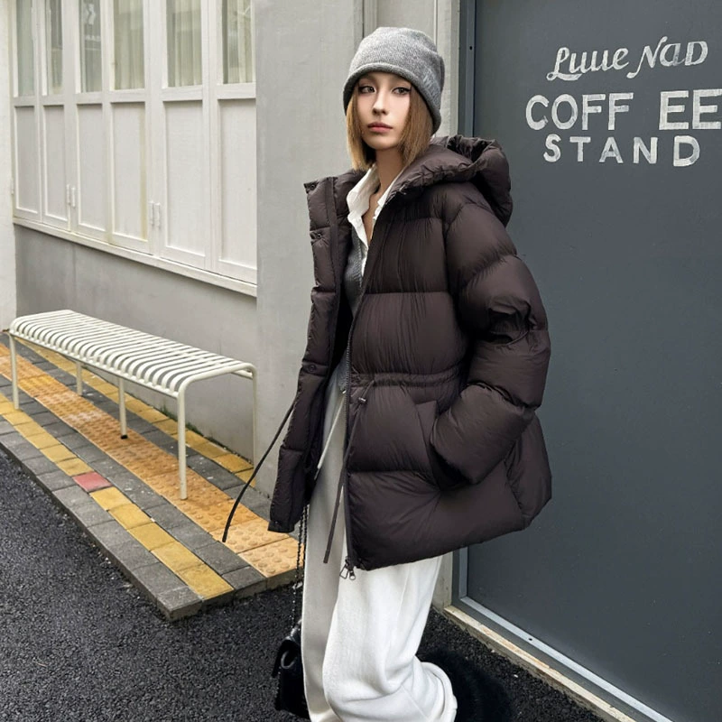 Velvet brace, down jacket, demi-season hoody, duck down, fitted