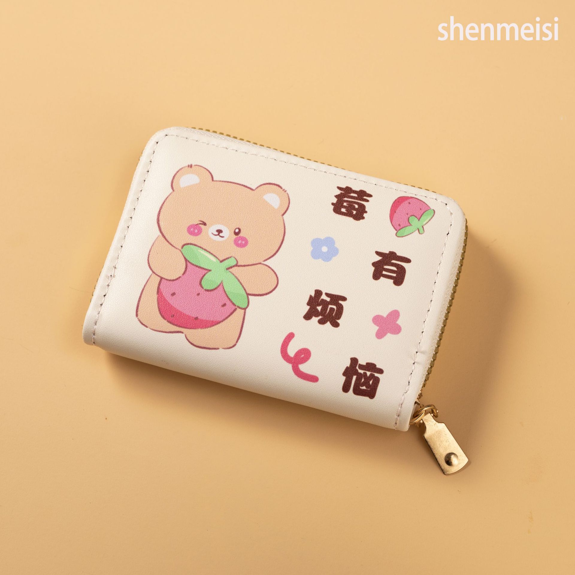 Paquete de tarjeta de órgano de dibujos animados para damas transfronterizas lindo monedero japonés corto paquete de tarjeta de identificación de múltiples tarjetas de gran capacidad
