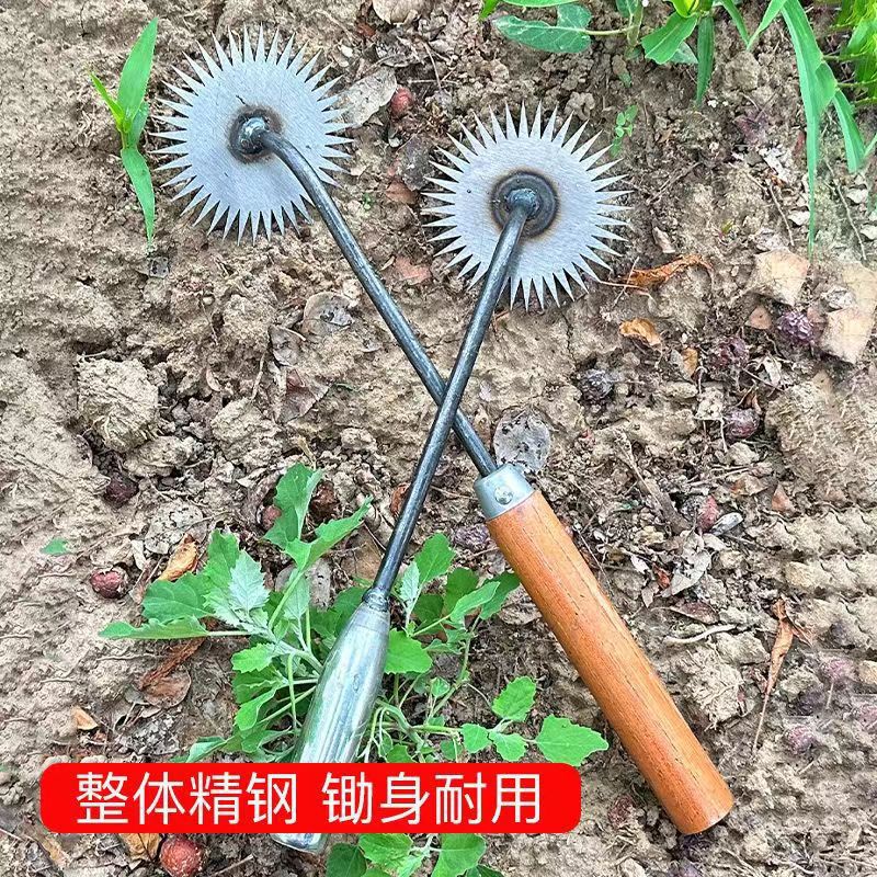 太阳花除草神器家用菜园松土锰钢锄头小耙子连根拔草挖野菜小工具