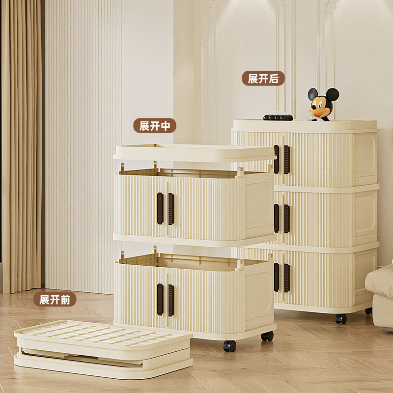 Foldable Transparent Storage Cabinet Wholesale Sliding Door Storage Box Storage Box Wardrobe Multi-Layer Clothes and Miscellaneous Items Cabinet Foldable Transparent Storage Cabinet Wholesale Sliding Door Storage Box Storage Box Wardrobe Multi-Layer Clothes and Miscellaneous Items Cabinet