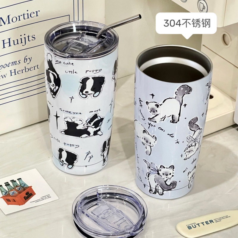 Original 2023 nueva taza de vacío portátil taza de agua taza de gran capacidad portátil de alta apariencia de acero inoxidable