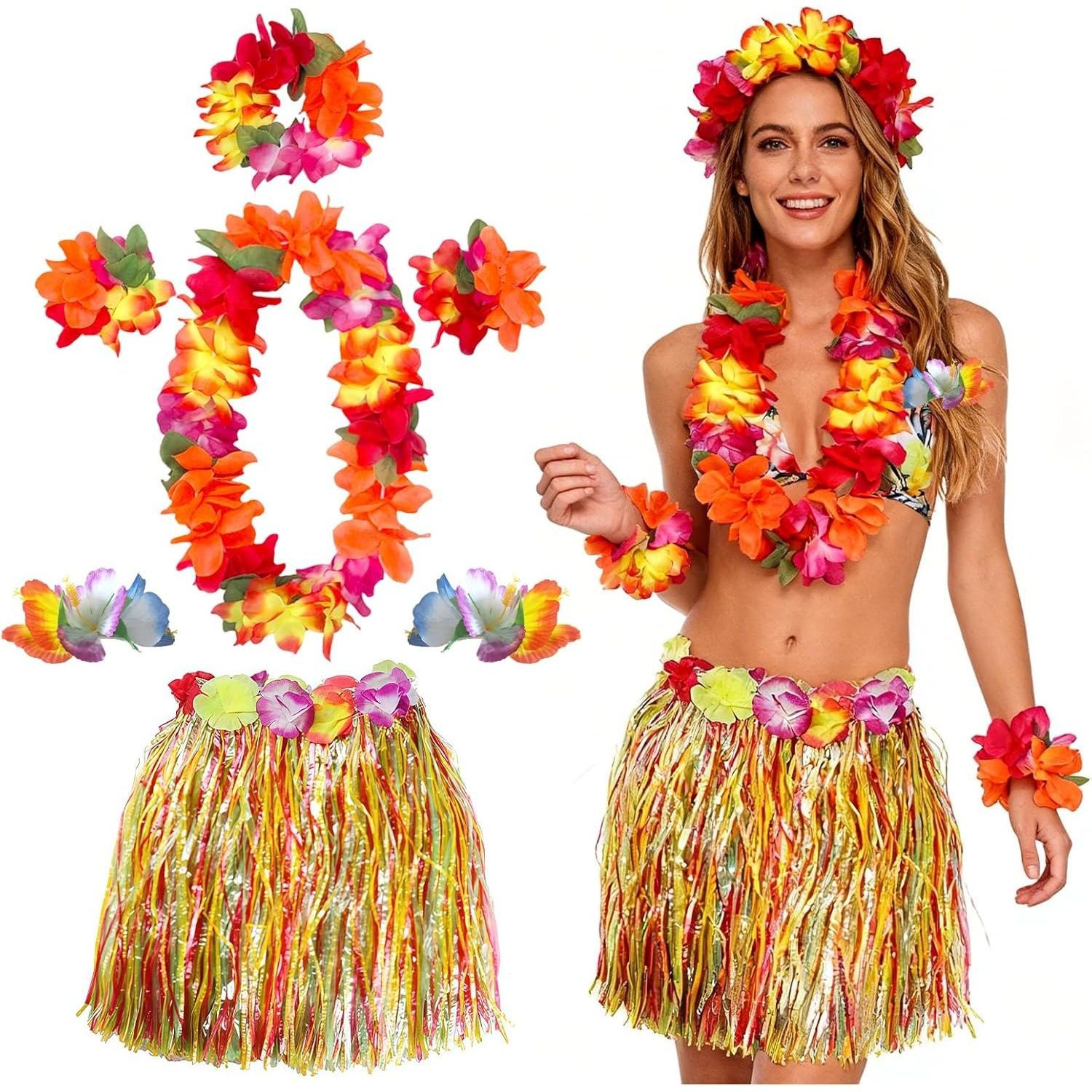 Transfronterizos directos para Hawaii Carnival Party Grass Set Amazon Kindergarten Adult Show Props Hover