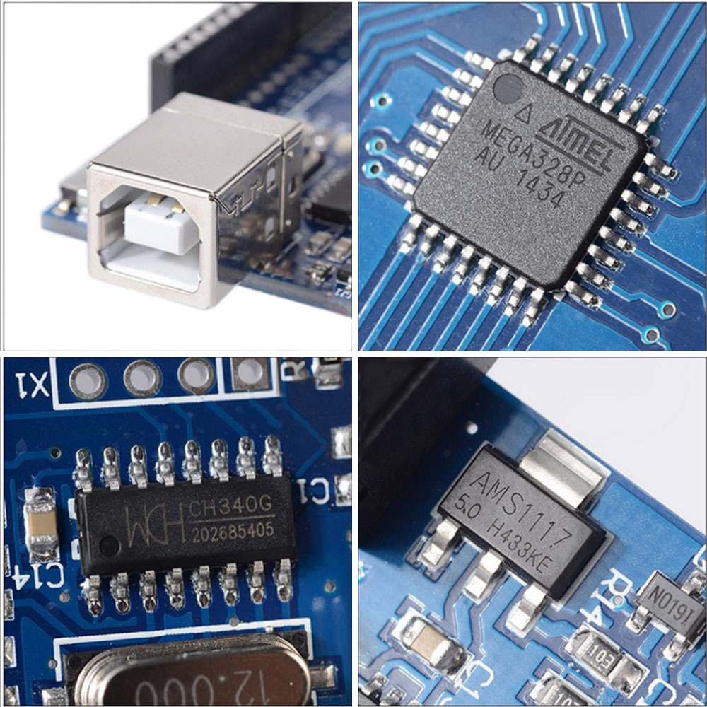 UNO R3改进版开发板 CH340驱动ATmega328P单片机模块兼容arduino