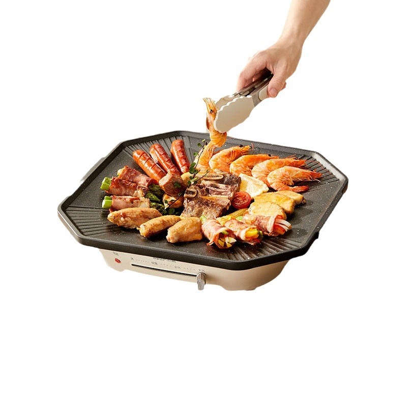 熊電気焼き皿家庭用焼き鍋焼肉皿電気オーブン焼肉八角焼き皿DKL-E12Y2|undefined