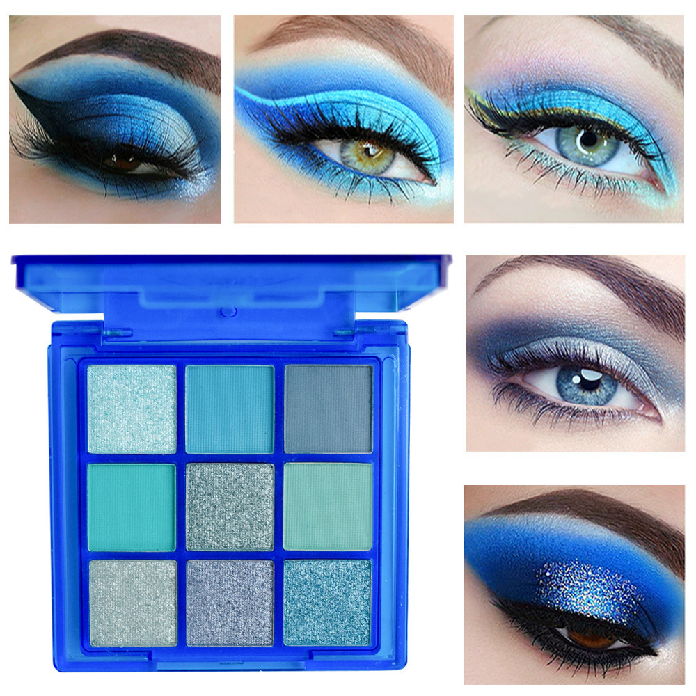 COOL STORY Blue Witch 9-color Eyeshadow Palette fang Sweat Klein Blue cos Stage Festival Colorful Makeup undefined