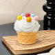 Creative Cute Ice Cream Cone Fruit Fork Set Household Stainless Steel Dessert Fork High-End Storage Jar Fruit Fork Box