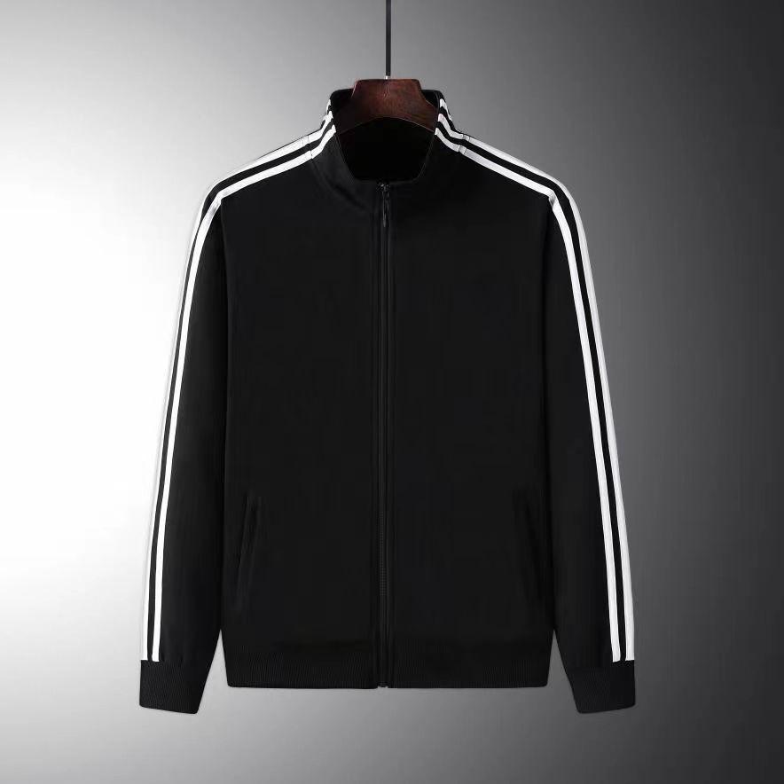 Primavera y otoño traje deportivo casual suéter cardigan de manga larga para hombres guapo par universitario de tres polos traje suelto de dos piezas