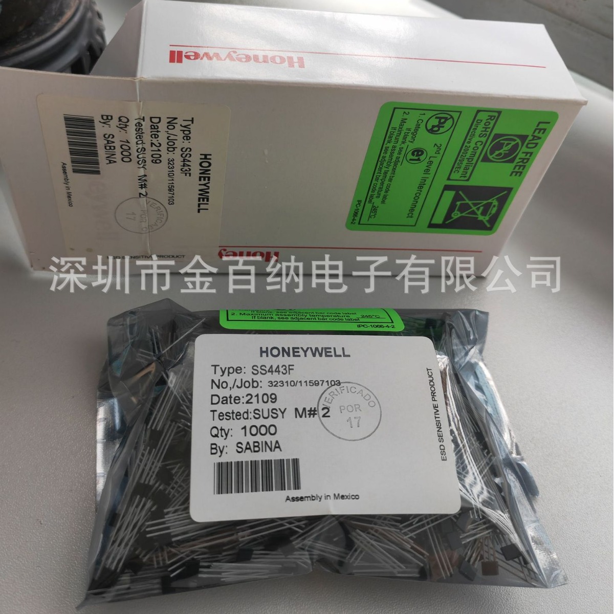 原装正品SS443F单极霍尔传感器全新现货霍尔丝印43F 一站式配单