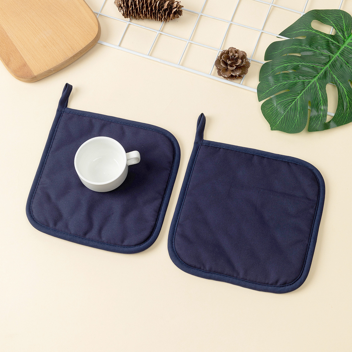 국경 간 베이킹 오븐 장갑 단열재 커버 면 두꺼운 단열 패드 안티 스케일 조리 단열 장갑 맞춤형 로고