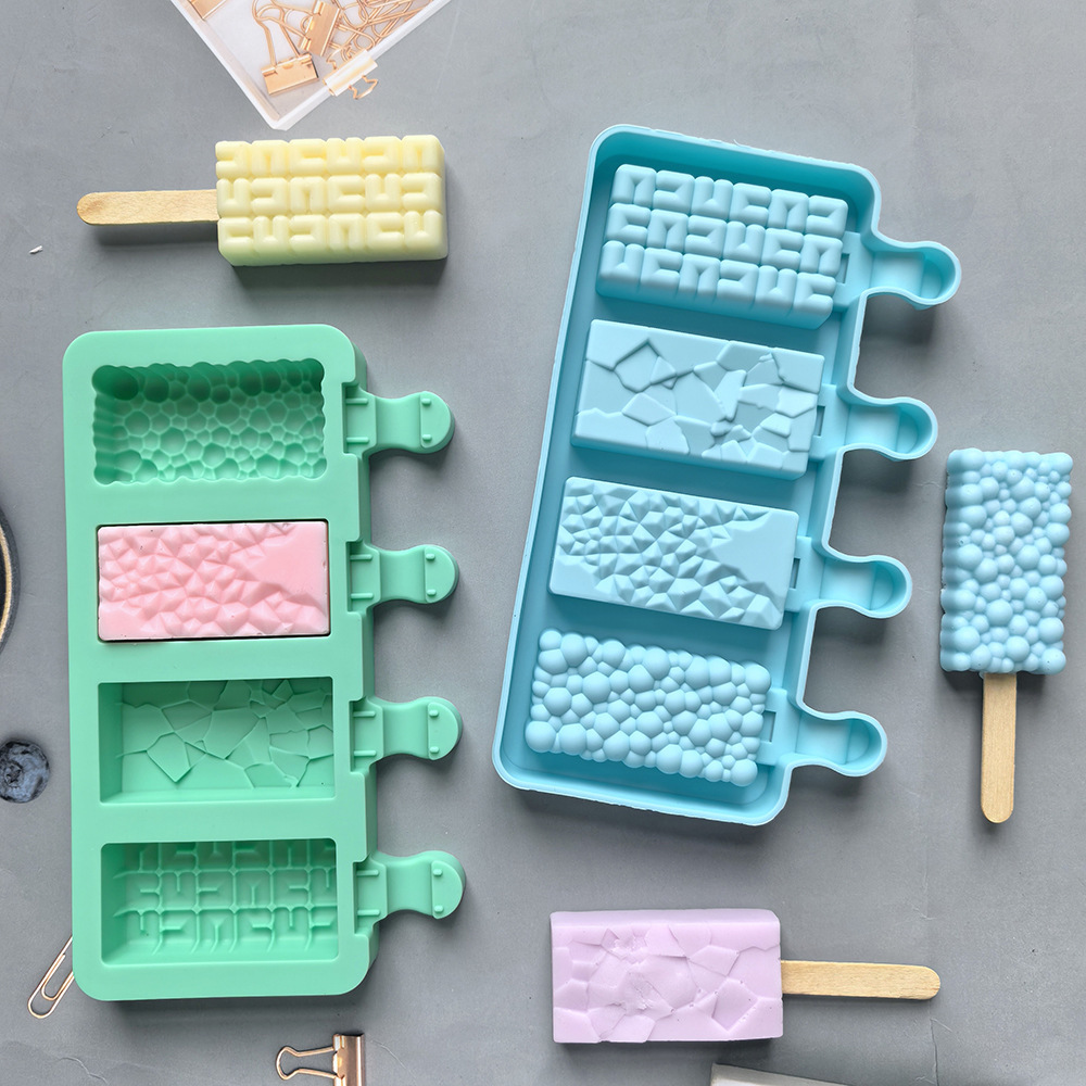 4 forma de burbuja helado 227 molde de silicona pastel helado pudín molde de postre jabón utensilios