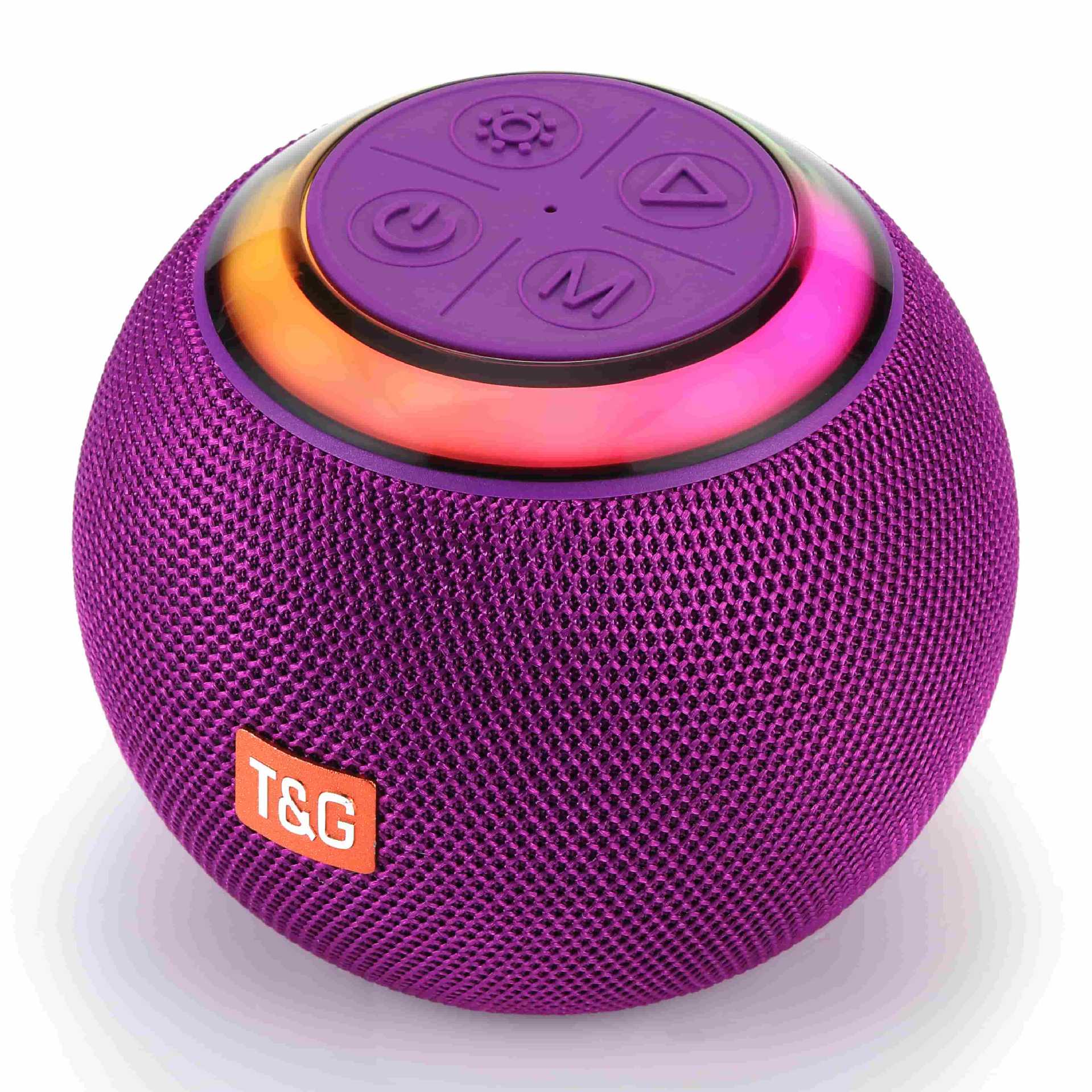 Nuevo TG683 altavoz bluetooth redondo lámpara de colores tarjeta USB portátil al aire libre altavoz mini subwoofer