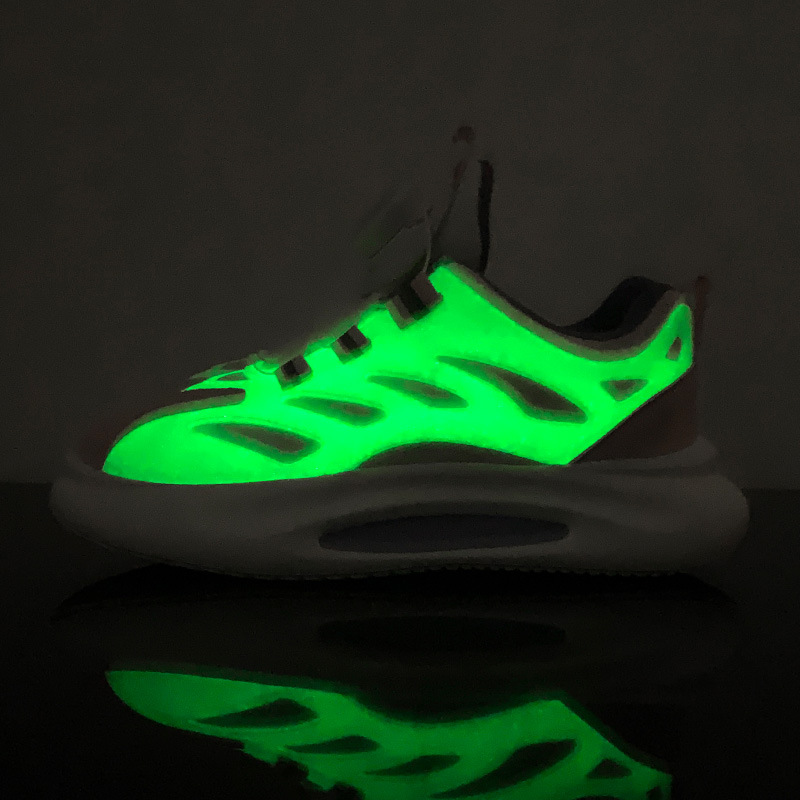 Children's shoes Boys fall 2023 new sports shoes women's shoes CuHK children luminous rotary buckle daddy shoes_voghion.com