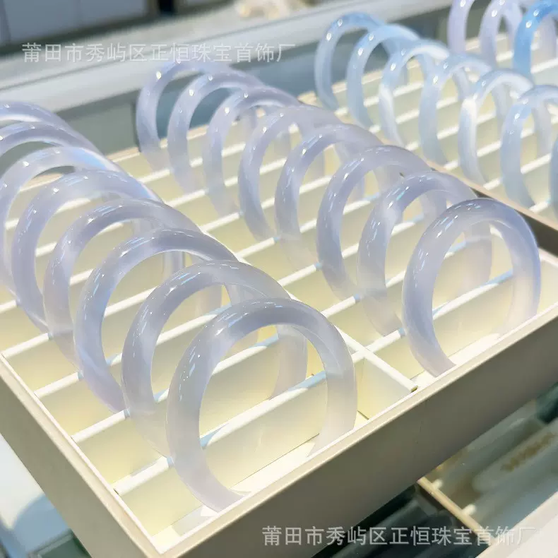 新款紫罗兰AAA高品质猫眼石手镯藕粉平替白月光镯子直播爆款源头