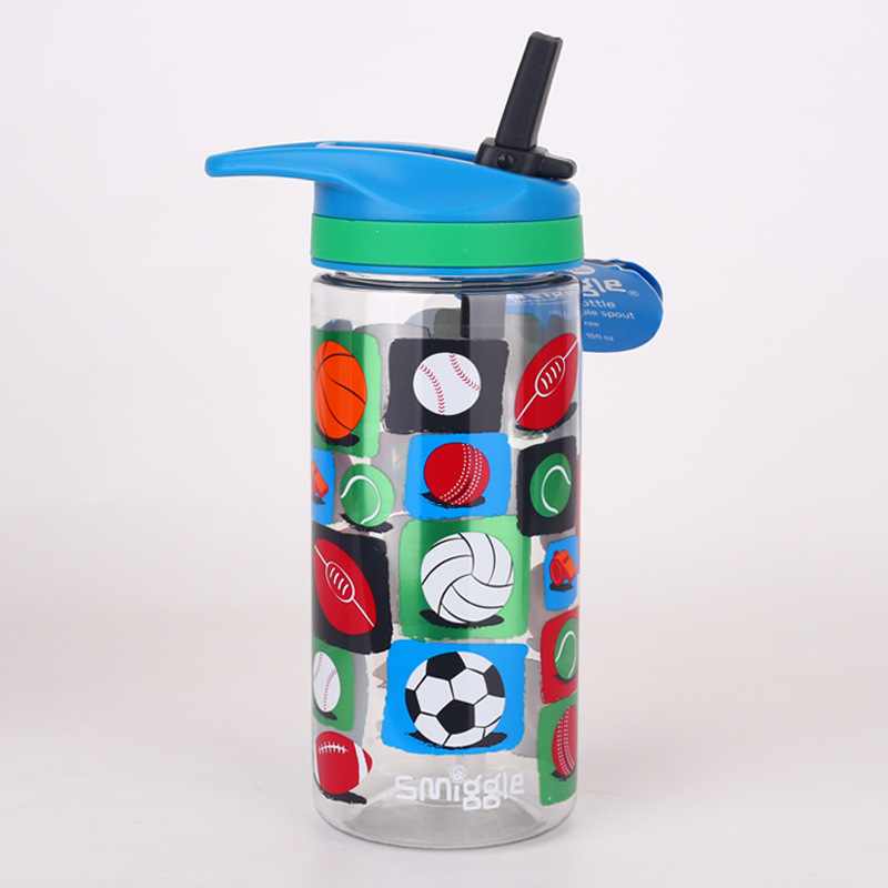 Australia smiggle silicona boca de paja tetera de agua de los estudiantes de la escuela primaria taza de agua para niños taza de mano