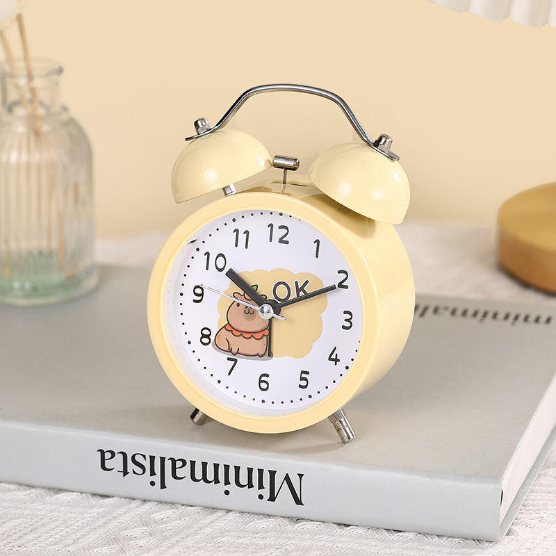 Reloj Despertador Retro – Campana Grande con Luz Nocturna y Diseño Silencioso
