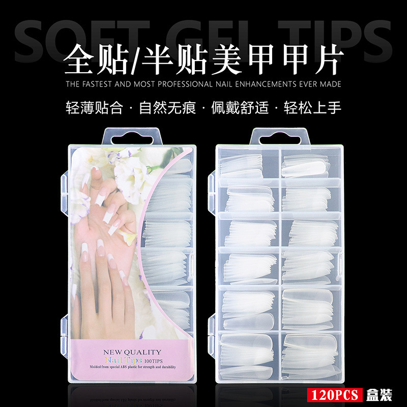 120 Pieces of Full and Half Nail Patches, Wearable Nails, Transparent, Frosted, No-Engraving, Boxed Fake Nail Patches 120 Pieces of Full and Half Nail Patches, Wearable Nails, Transparent, Frosted, No-Engraving, Boxed Fake Nail Patches