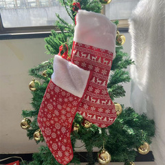 クリスマスの靴下のペンダントの金糸のプリントのクリスマスの靴下の漫画のクリスマスの装飾品のクリスマスツリーのペンダントのキャンディーの袋のプレゼントの袋