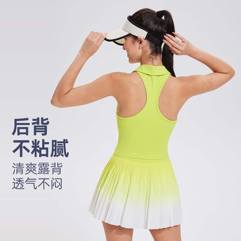 Traje de tenis, traje deportivo, chaleco de secado rápido para mujer, copa, pantalones de falda antideslumbrantes, ropa de golf, ropa deportiva de verano