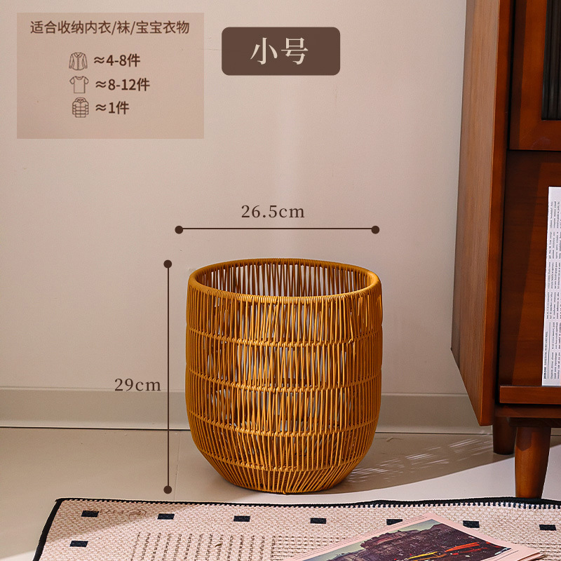 籐編み防水洗濯物バスケット洗濯物収納バスケット大容量バスルーム洗濯物バスケット寝室洗濯バスケット収納バスケット|undefined