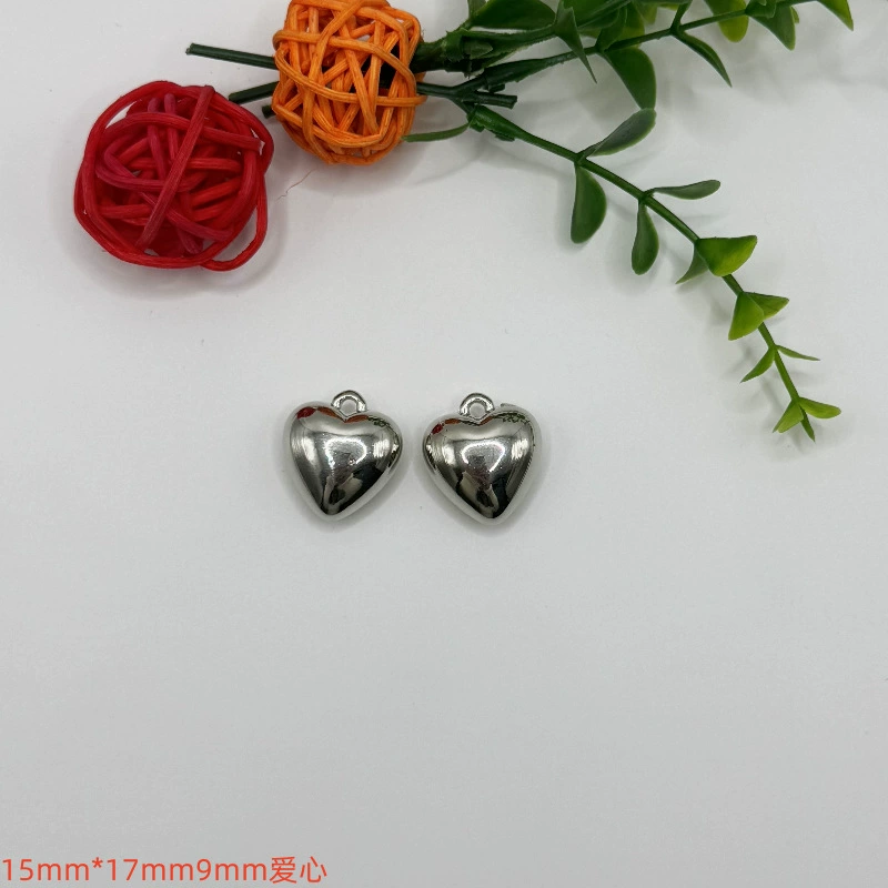 Pendant heart-shaped, necklace and bracelet, accessory heart shaped, plastic accessories, DIY
