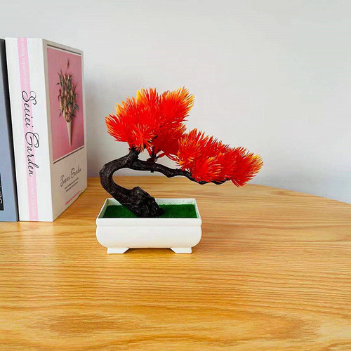 Simulated potted plants simulated welcoming pine small bonsai flower pots small fresh mini bonsai home green plant ornaments