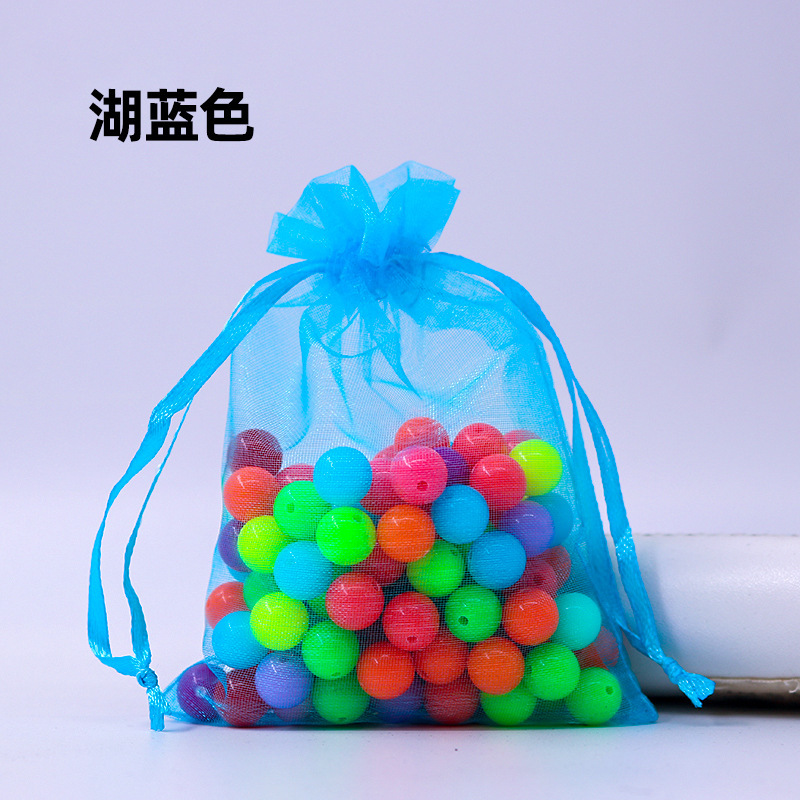 透明白色巾着袋糸袋通気性ジュエリーギフト収納包装袋化粧品包装網糸袋卸売り|undefined
