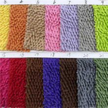 工厂现货 1cm毛高鞭炮绒 大小拖把绒 雪尼尔布料 毛绒玩具面料