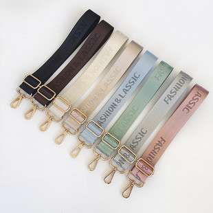 Solid Color Nylon Women's Bag Shoulder Strap Accessories All-match Ribbon Single Shoulder Crossbody Long Shoulder Strap Adjustable 3.8 Wide Bag Strap