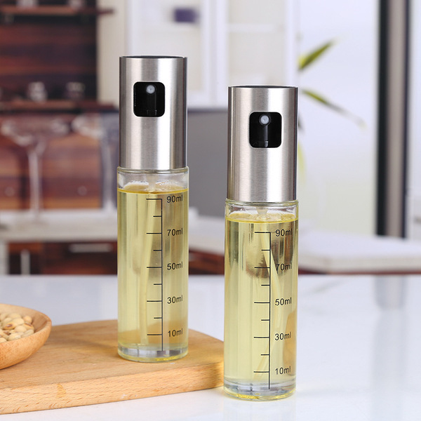 glass oil dispenser stainless steel