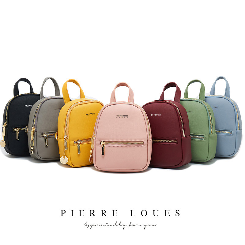 New PU Women's Backpack Korean Edition Fashion Large Capacity Bag Simple Letter Backpack_voghion.com
